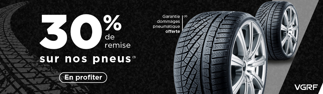 Bannière Pneus 30% septembre 2026